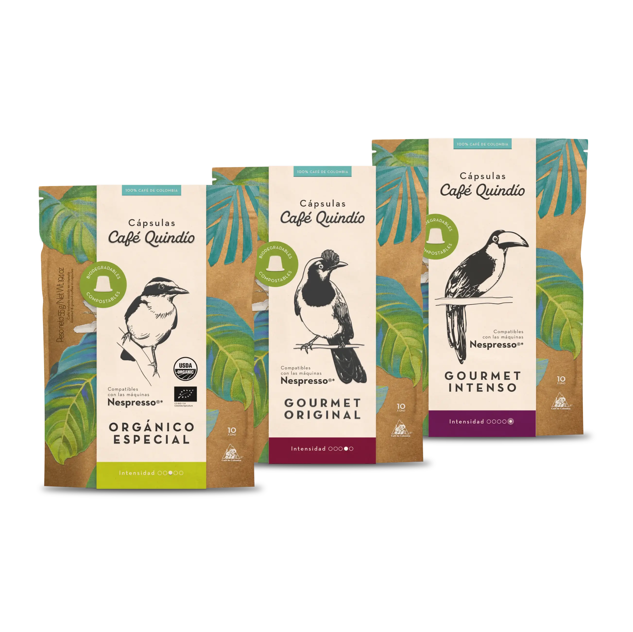 Cápsulas Café Quindío x30 unidades (3 variedades)