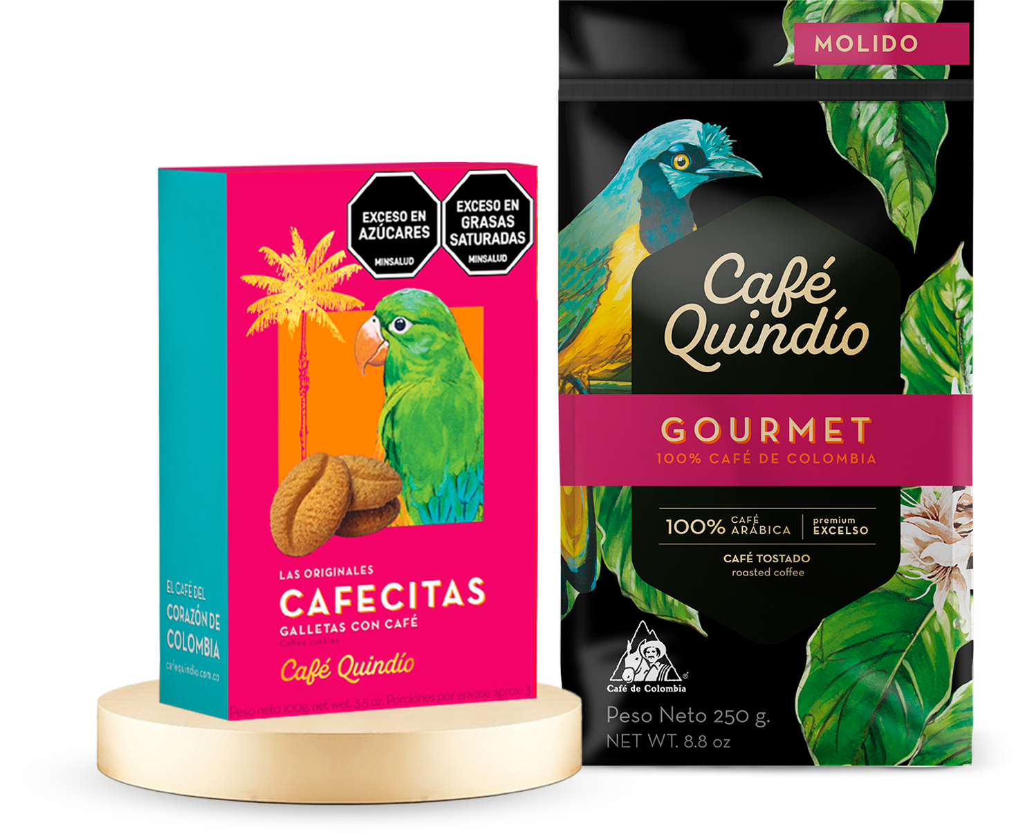 Café Gourmet 250g + cafecitas 100g