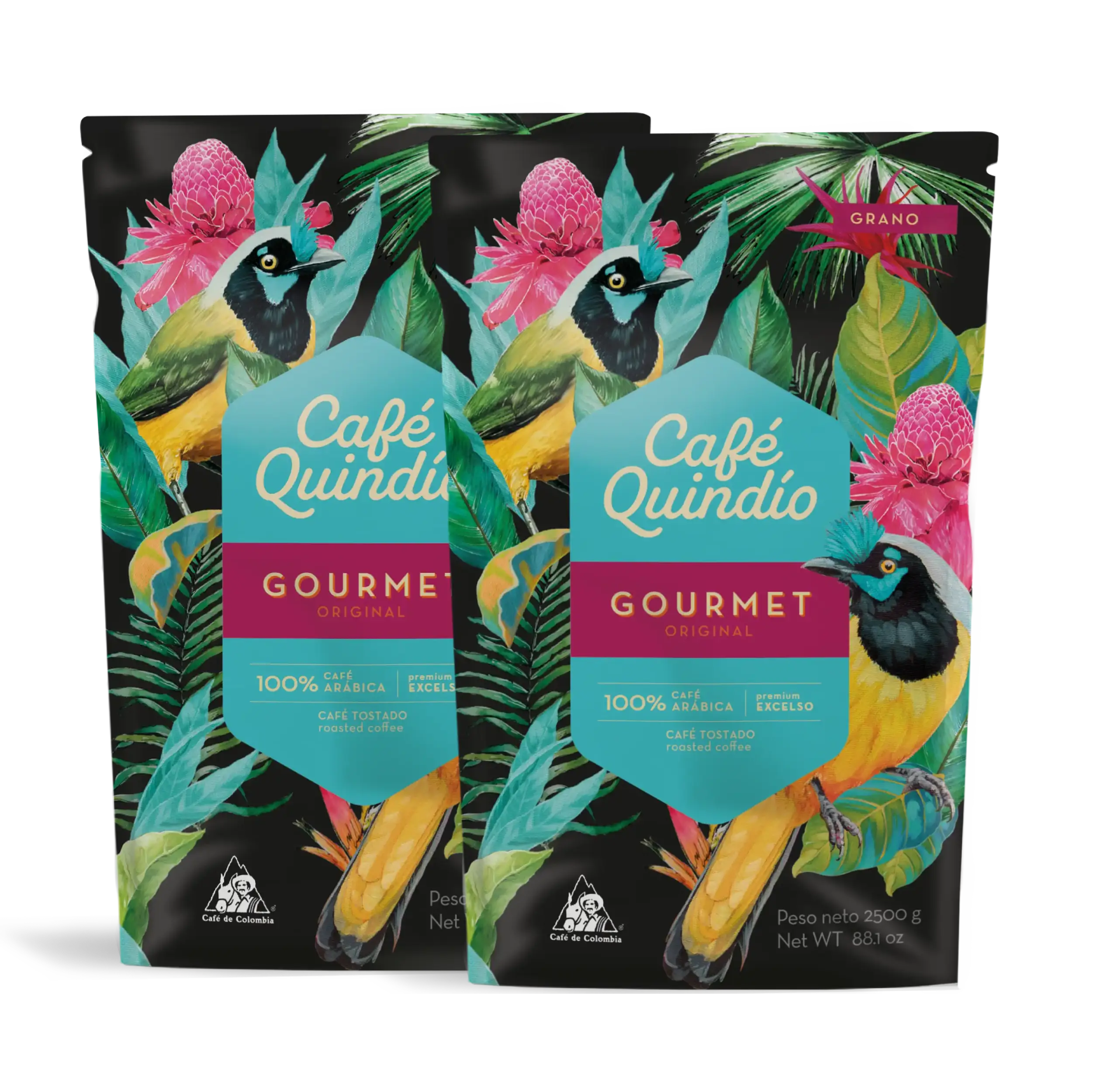 Pack Café Gourmet 2500 g en grano x2 unidades