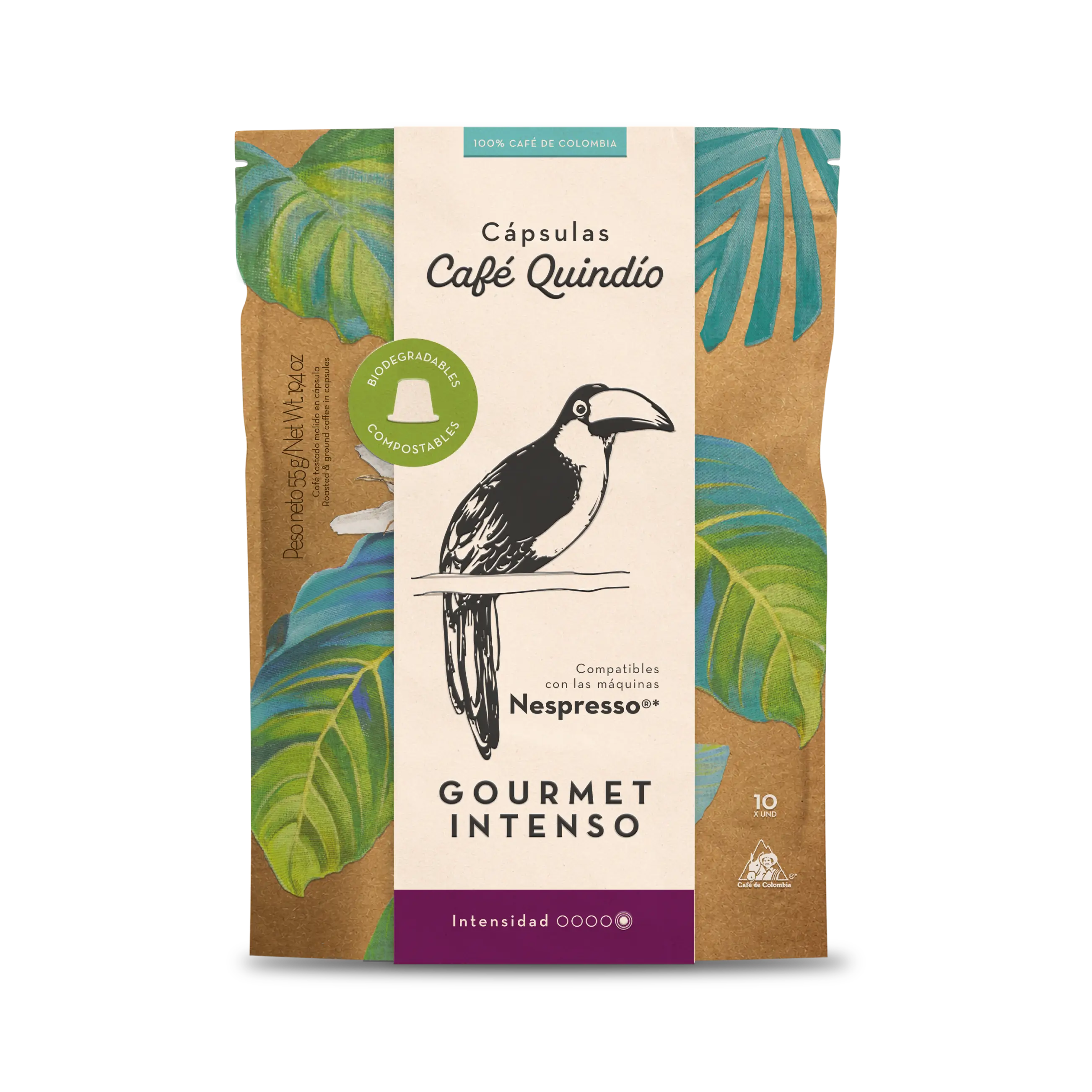 Cápsulas de Café Gourmet Intenso