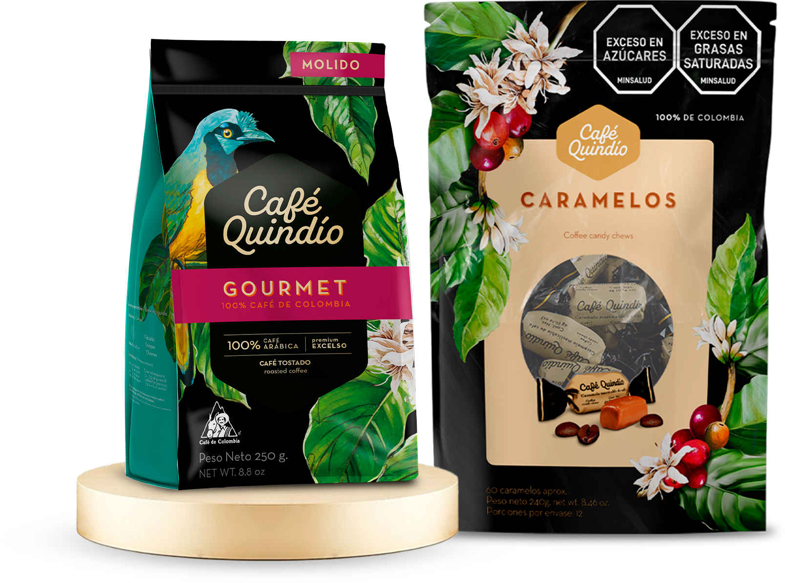 Café gourmet 250g + Caramelos bolsa 240g