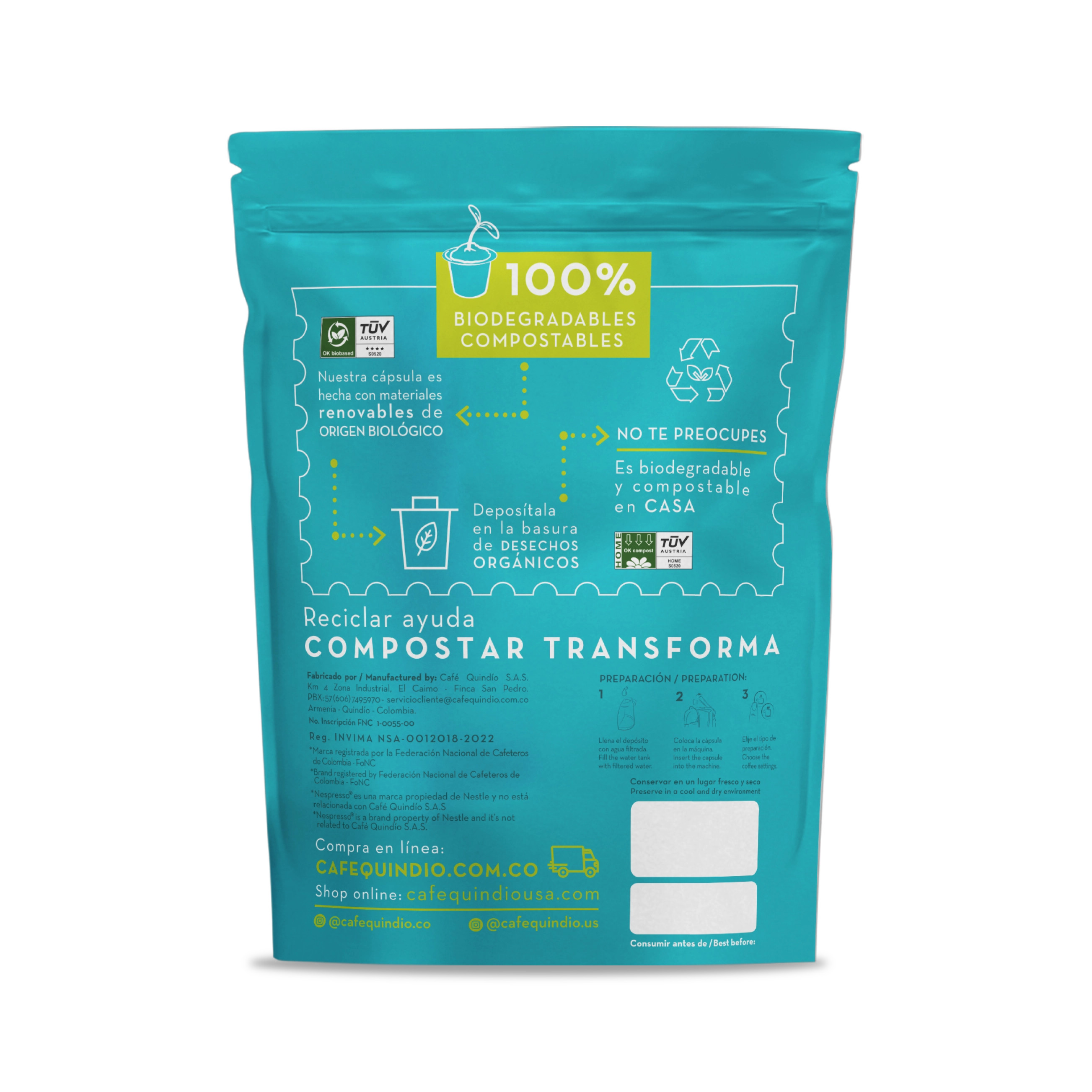 Cápsulas de Café de Finca con Panela